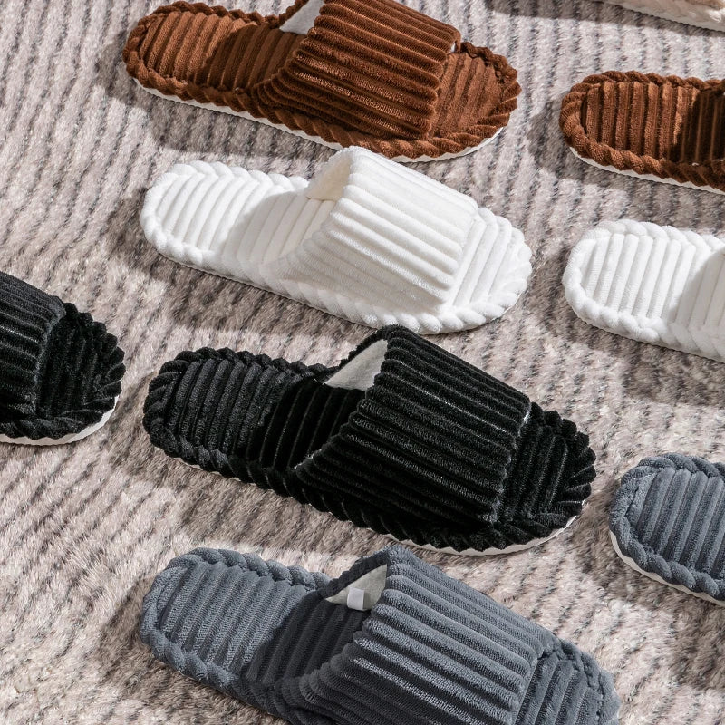 Men's Open Toe Slippers | Slip-On, Breathable | Indoor House Shoes