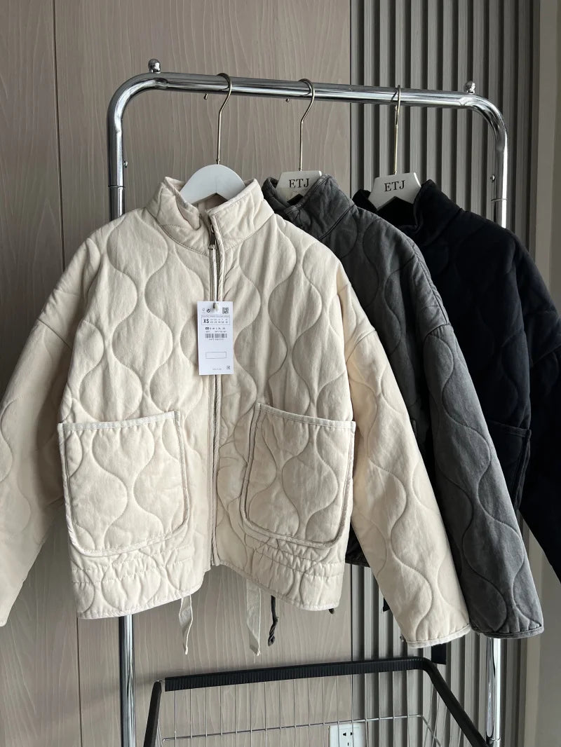 Women's Jacket | Vintage Rayon, High Collar