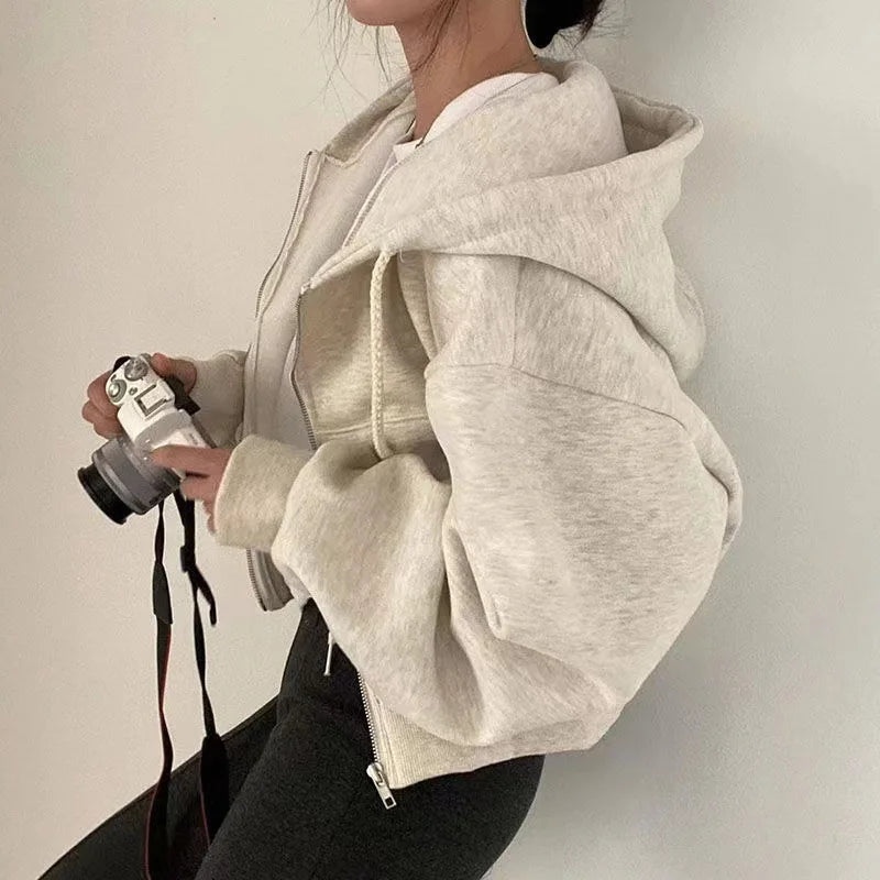 Women's Fleece Hoodie | Warm Lining, Relaxed Fit