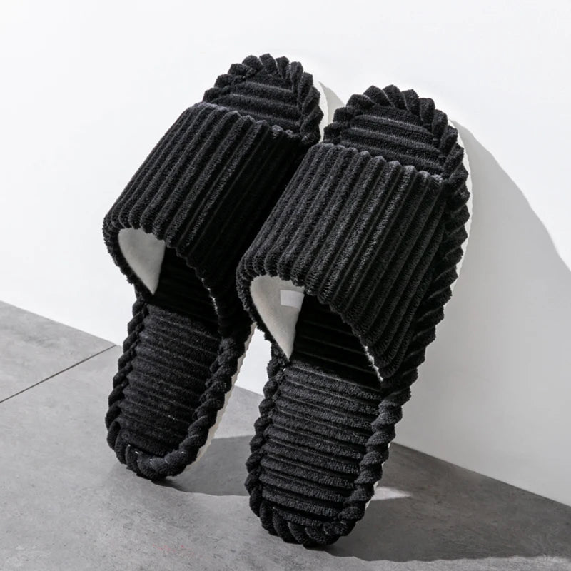 Men's Open Toe Slippers | Slip-On, Breathable | Indoor House Shoes