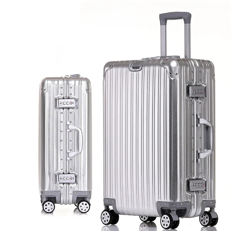 Aluminum-magnesium travel suitcase | Hard shell, TSA lock | 360° wheels