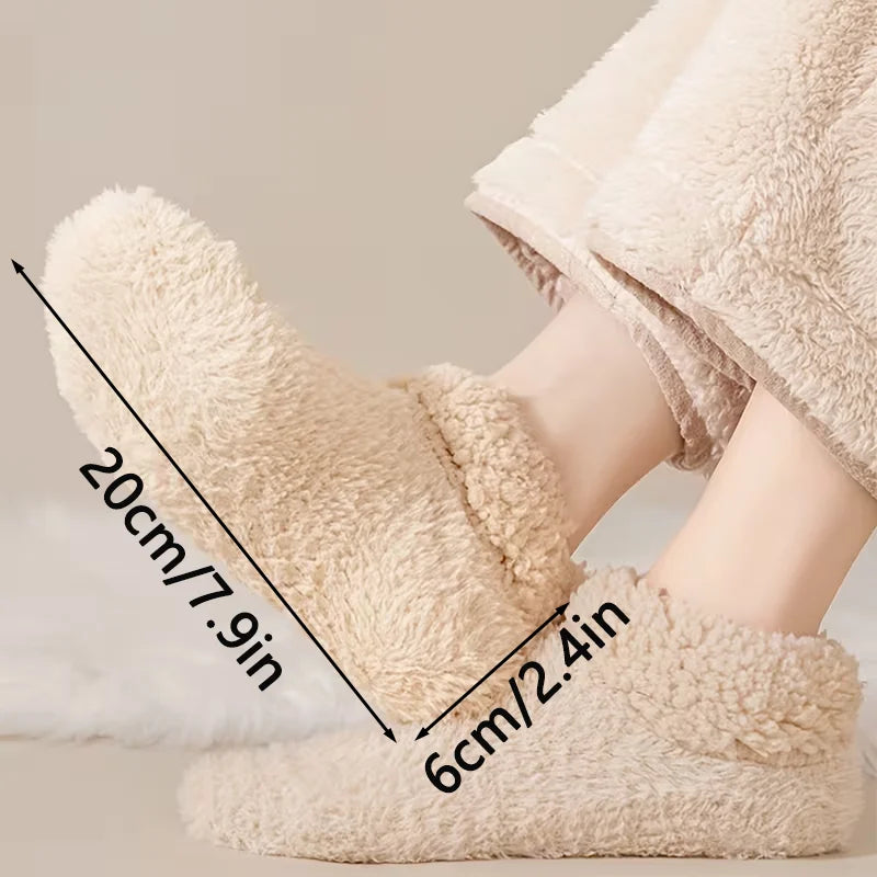 Teddy slipper socks womens non slip winter fuzzy with silicone grip and thick soft fabric
