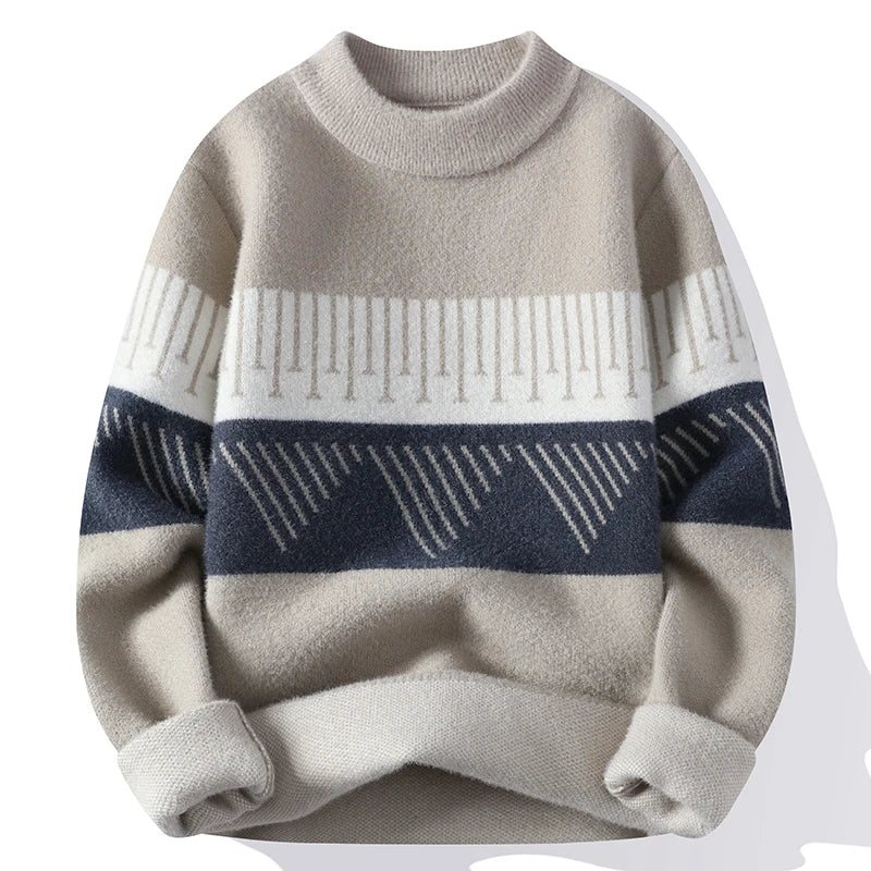 Christmas Jumper | Mens Casual Crew Neck Sweater, Warm Knitted Pullover
