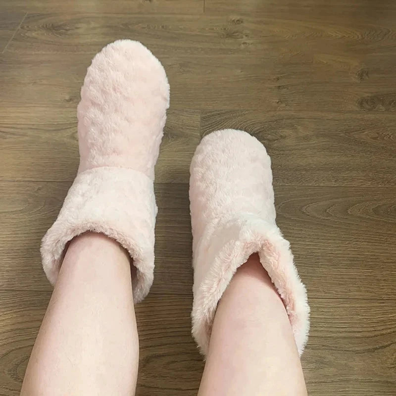 Slipper Socks | Unisex Teddy Lined, Warm Plush | Non Slip Indoor Grip