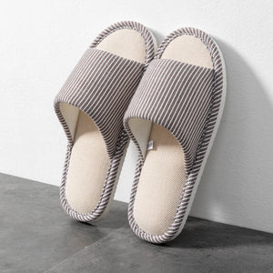 Men's Slippers | Breathable Linen, Slip-On, Open Toe | Spring Summer