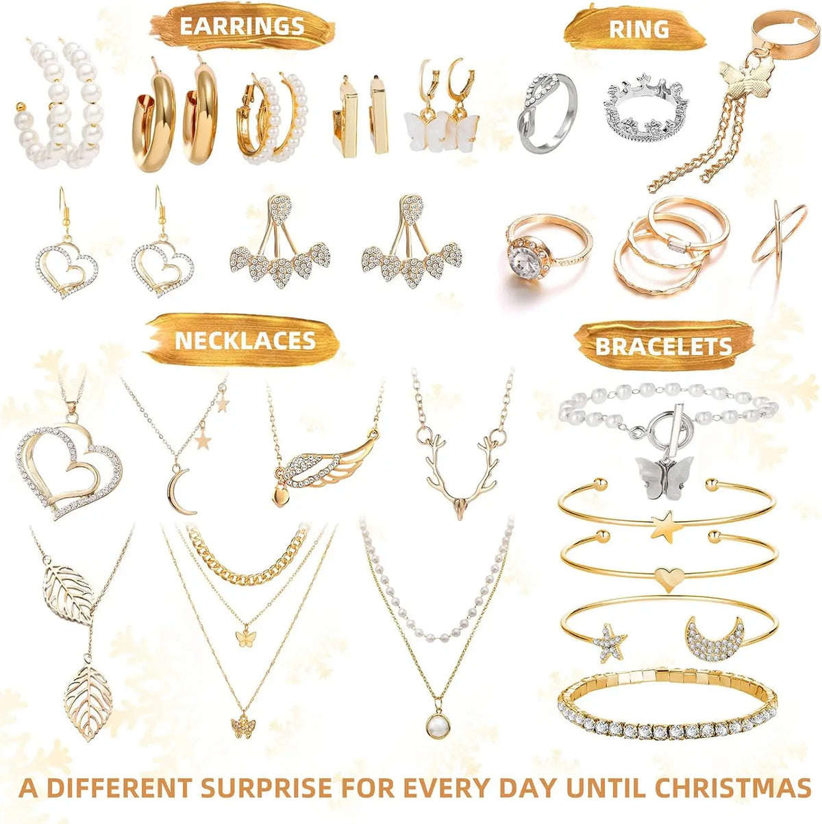 Jewelry Advent Calendar 24 Days Christmas Countdown Womens Set