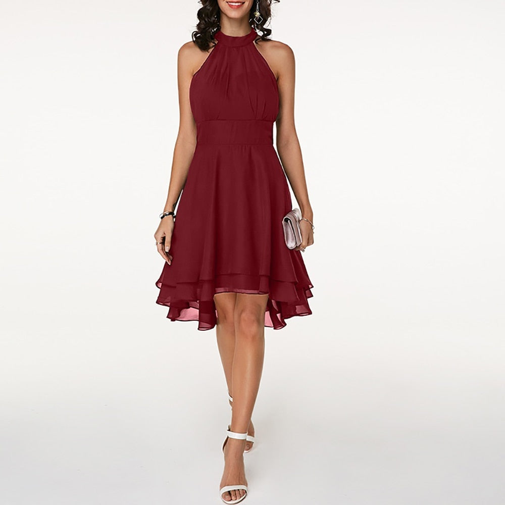 Ruffled Mini Dress - Summer Casual Style - Evening Party