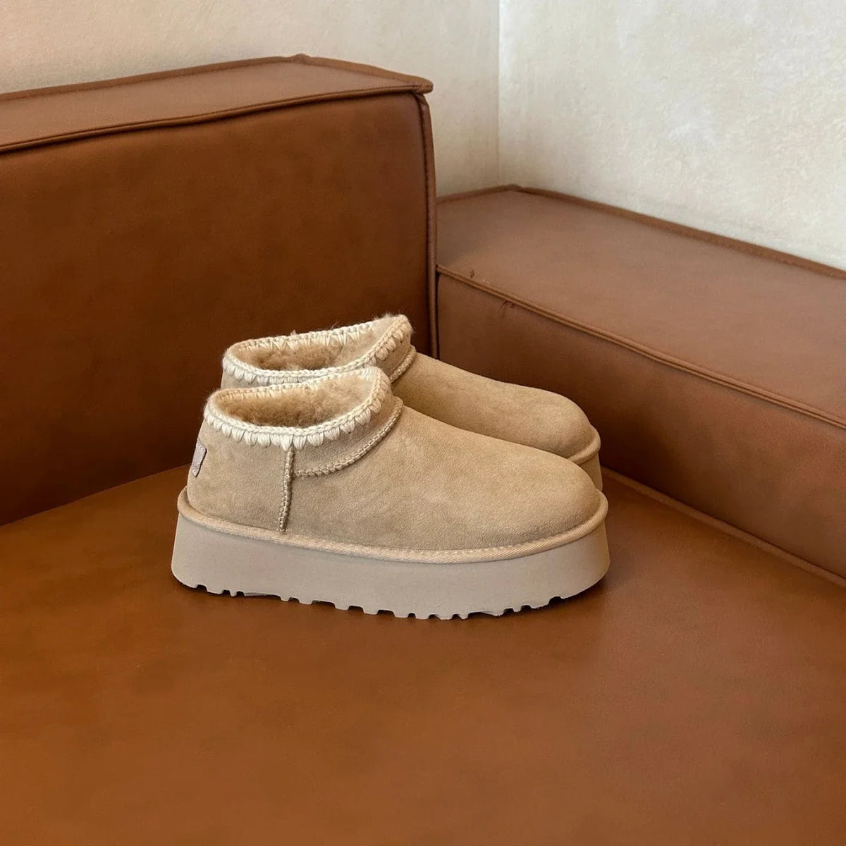 Women's Ankle Boots | Suede, Plush Lined | Winter Style, Flat Heel, Round Toe
