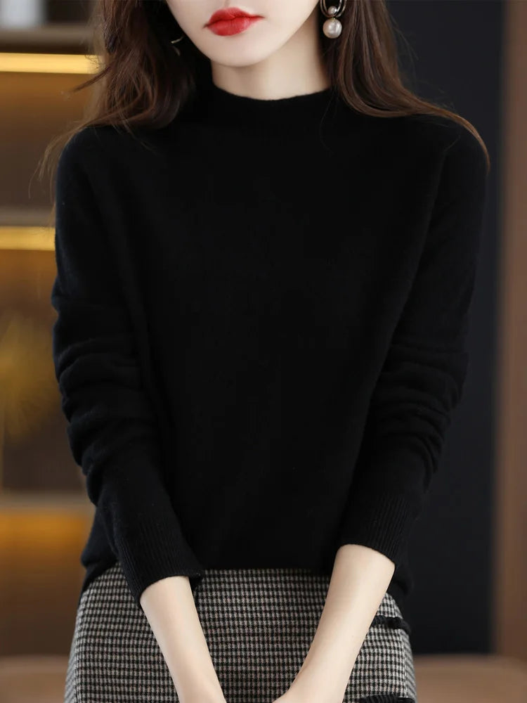 Women's Sweater | Autumn Winter, Silk Collar | Casual Knit