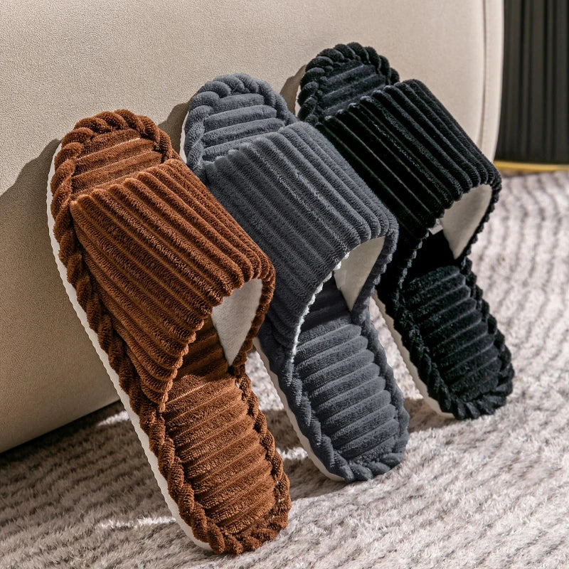 Men's Open Toe Slippers | Slip-On, Breathable | Indoor House Shoes
