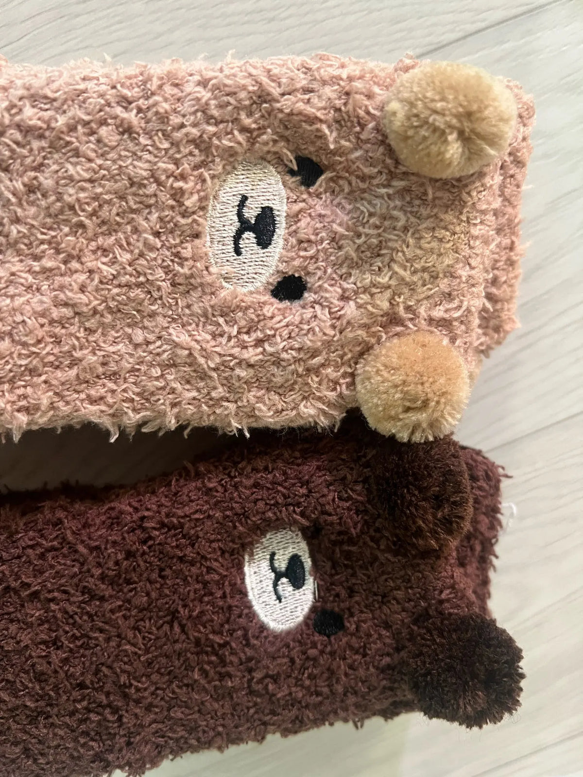 Women's plush slipper socks winter thick warm cartoon knit