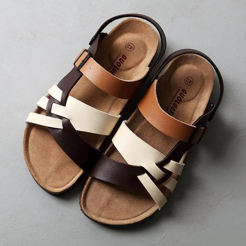 Women's Orthopedic Sandals | Leather, Arch Support | Black