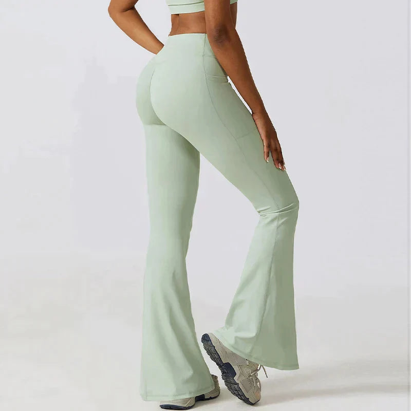 Yoga Leggings | Women, High Waisted, Flare Fit | Sculpting Stretch
