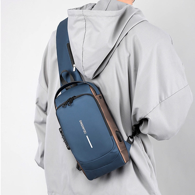 Crossbody Bag | Water-Resistant Travel Shoulder Bag with Security Lock