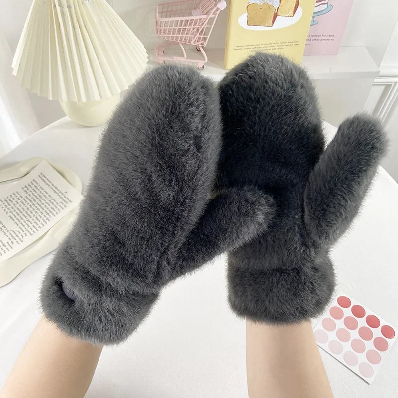Winter Mittens | Women's Thick, Warm Design | Windproof Cold Weather Protection