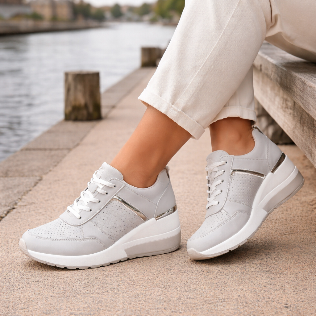 Women's Wedge Sneakers | Comfortable, Stylish | Perforated