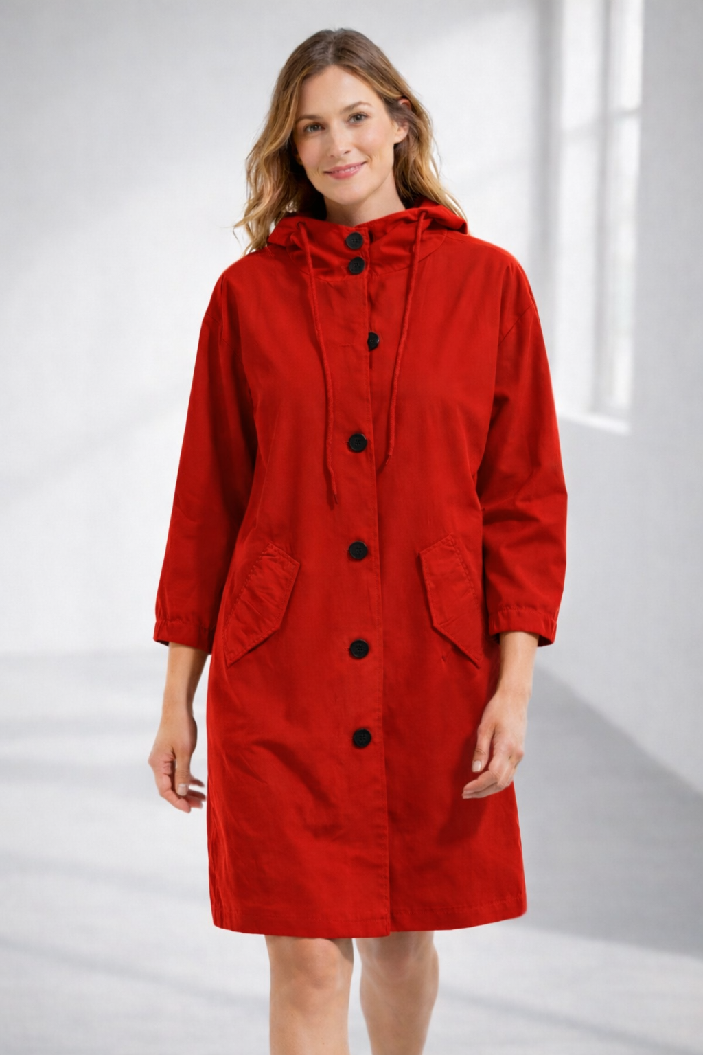 Women's Rain Jacket | Mid-Length, Hood | 9 Colors