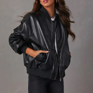 Oversized Bomber Jacket Women | Casual, Relaxed Fit