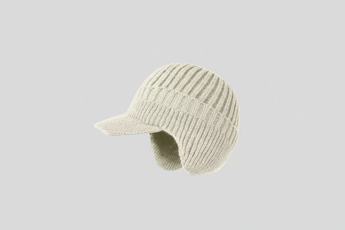 Everything winter knit visor cap with ribbed texture and structured front brim