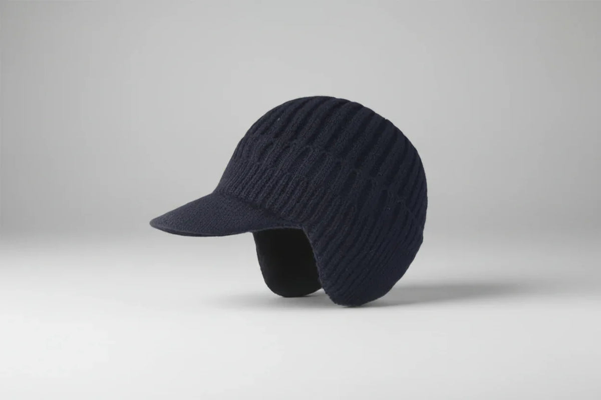 Everything winter knit visor cap with ribbed texture and structured front brim