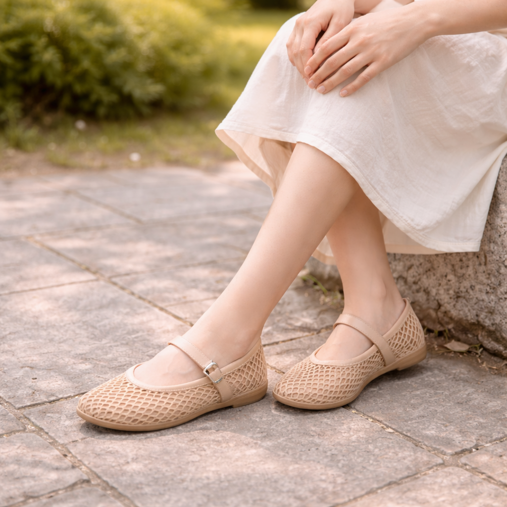 Mary Jane Shoes | Summer Comfort | Round Toe, Buckle