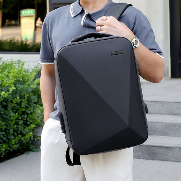 Laptop Backpack | 16 Inch, Password Lock, USB Port | Black