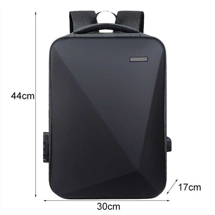 Laptop Backpack | 16 Inch, Password Lock, USB Port | Black