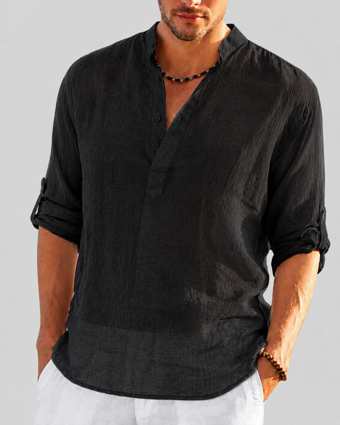 Men's Shirt | Loose Fit, Stretch | Seven Colors