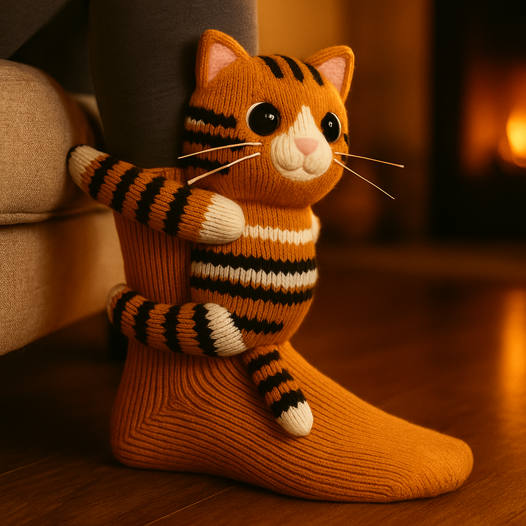 Slipper Socks | Plush Animal, Warm Winter | Non Slip Indoor Grip