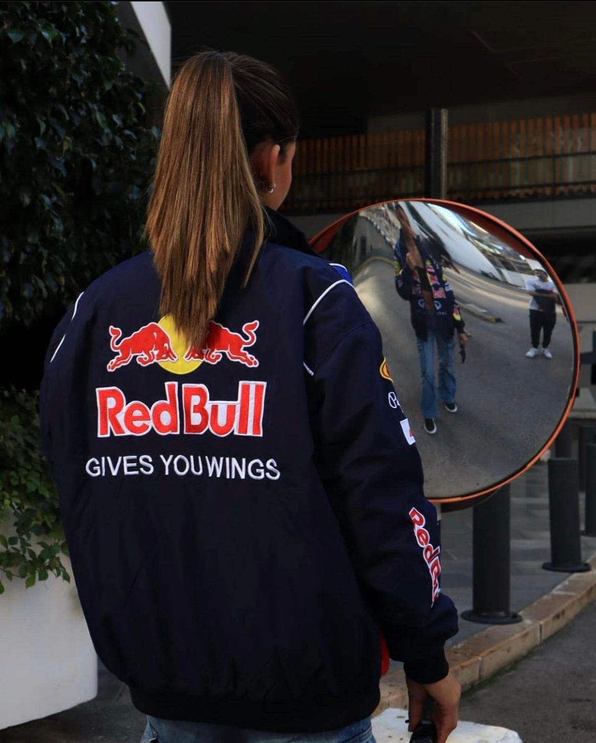 Women's Oversized Racing Jacket | Multicolor Streetwear, Retro F1 Style