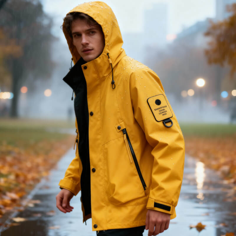 Men's Waterproof Softshell Jacket | Adjustable Hood, Wind Protection