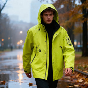 Men's Waterproof Softshell Jacket | Adjustable Hood, Wind Protection