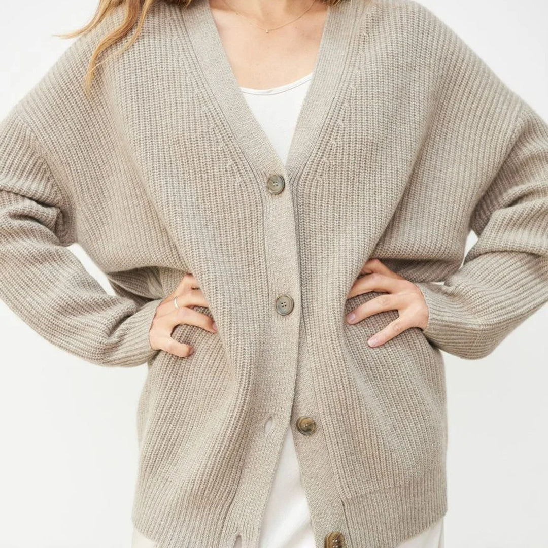 Women cashmere oversized cardigan relaxed fit minimalist style