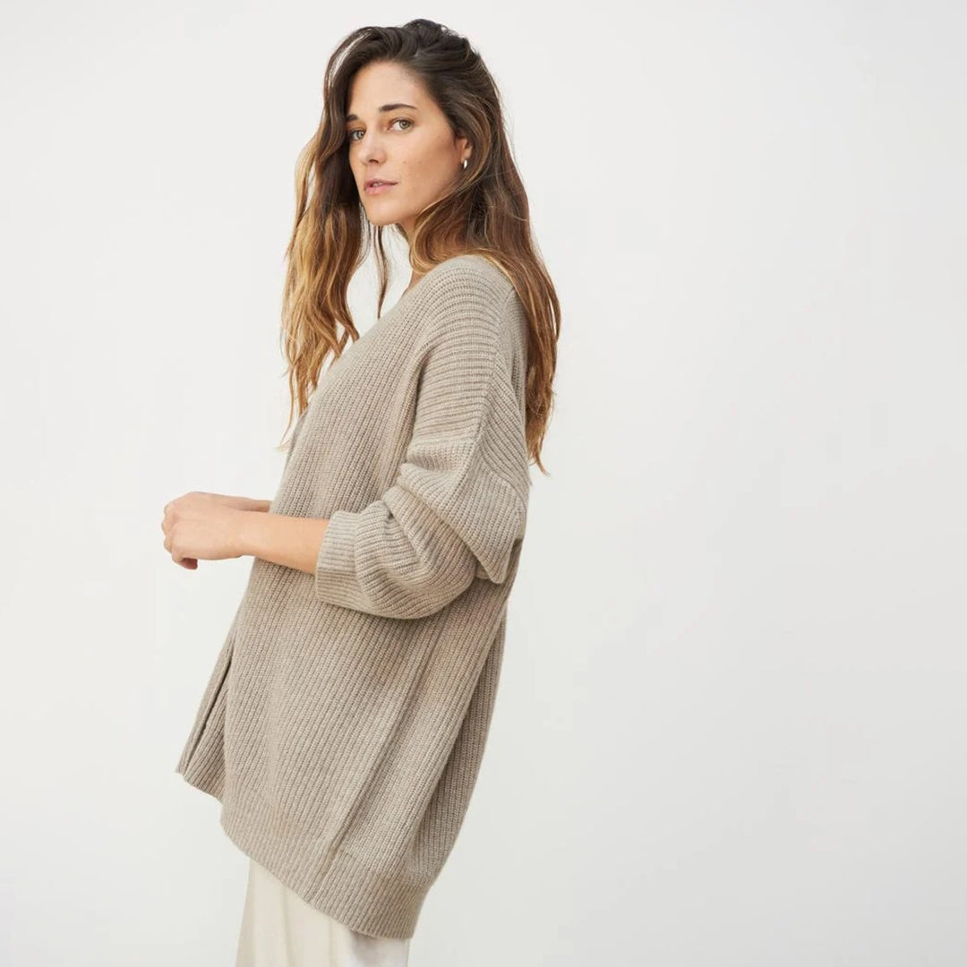 Women cashmere oversized cardigan relaxed fit minimalist style