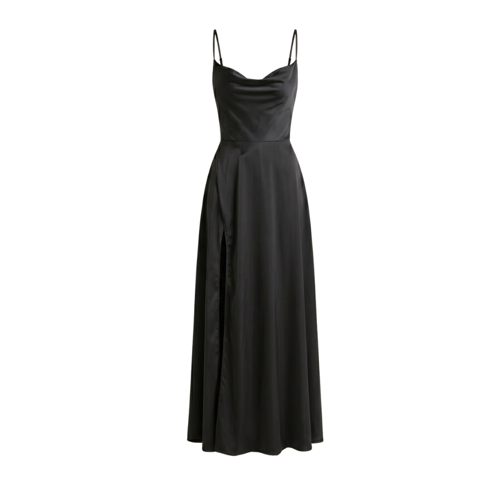 Silk Dress | Long and Elegant Style for Women | Braided Back Detail