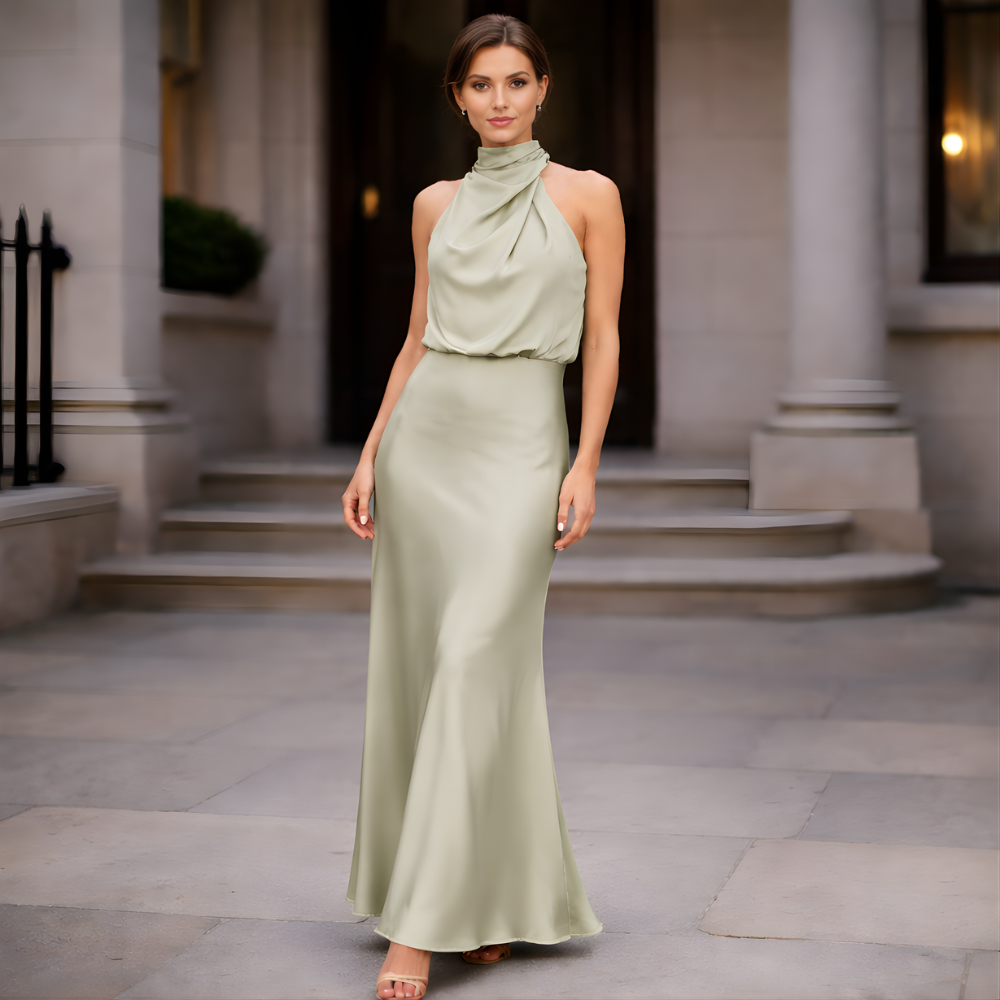 Satin Dress Glamour Elegant Look High Quality