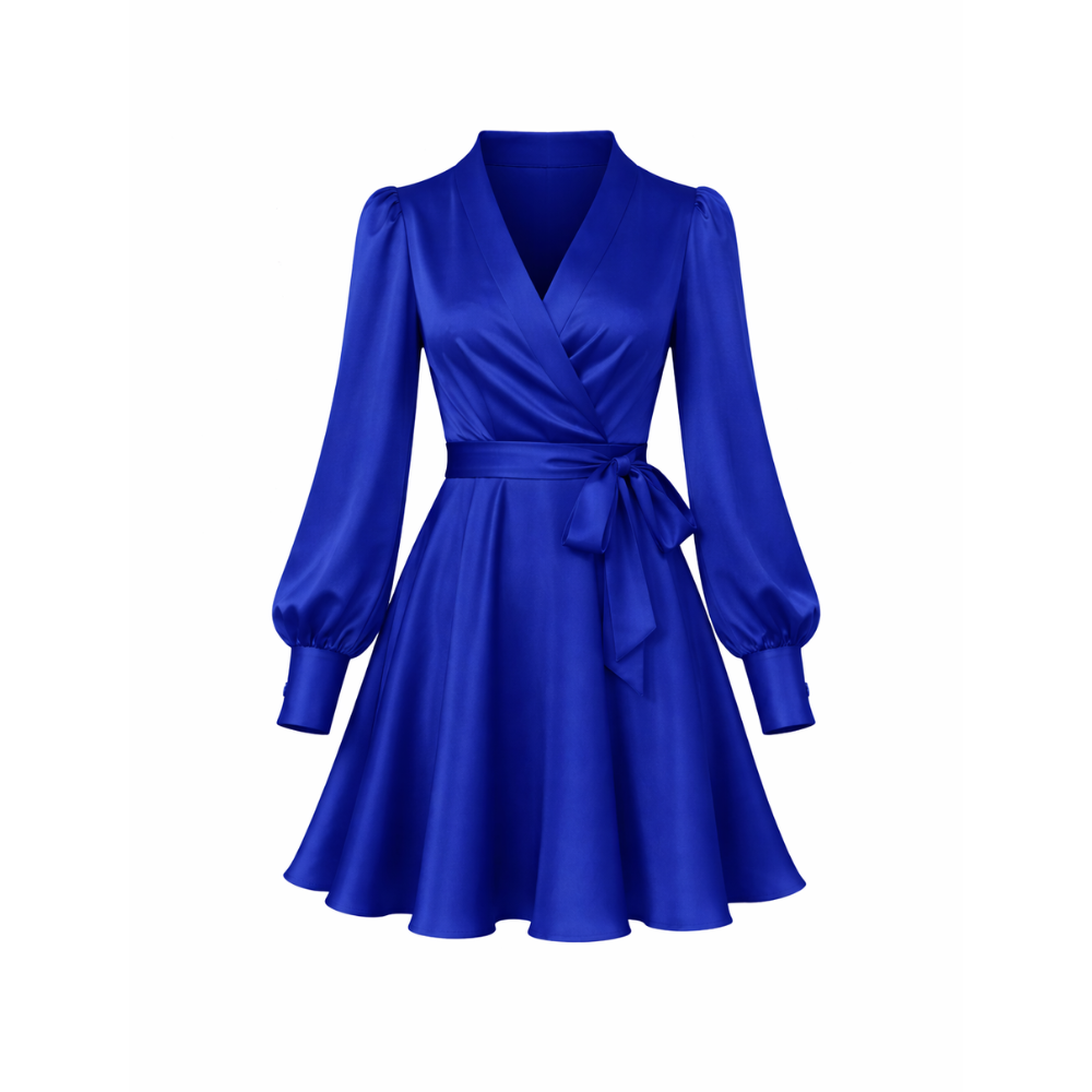 Satin Dress Elegant Women's Dress Regular Fit