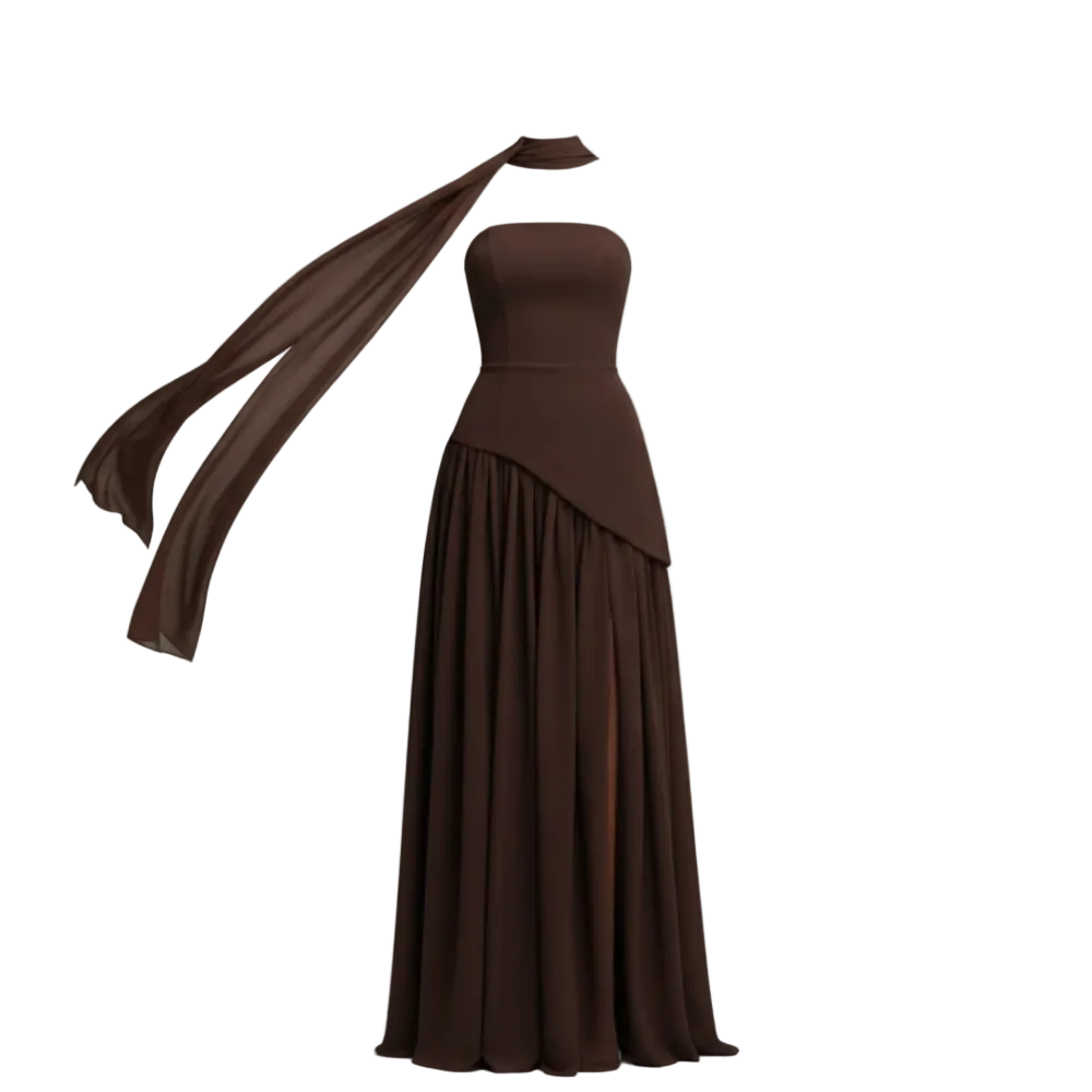 Maxi Dress | Satin, Evening Wear | Deep Bordeaux
