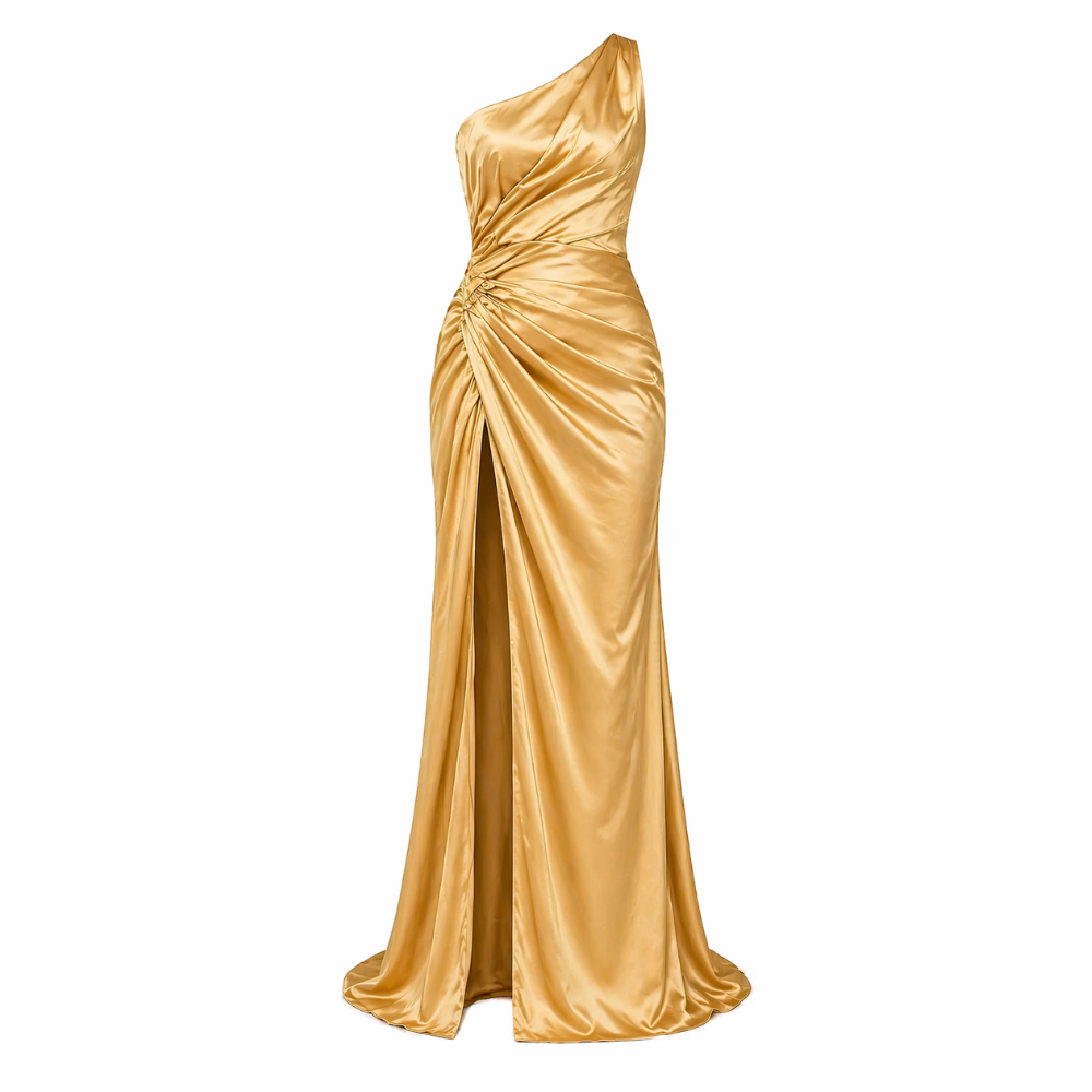 Maxi Dress Women's Evening One-Shoulder Slit