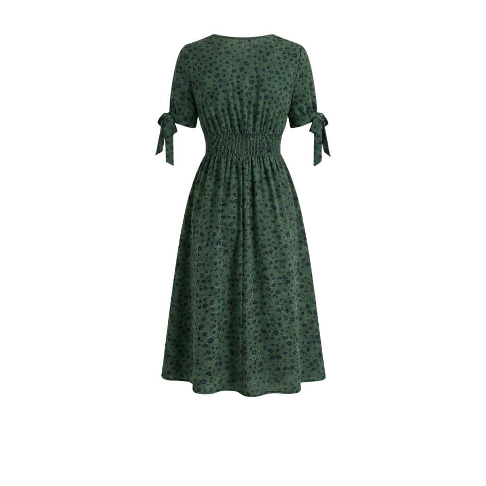 Polka Dot Dress Women Short Sleeve Vintage Inspired Style