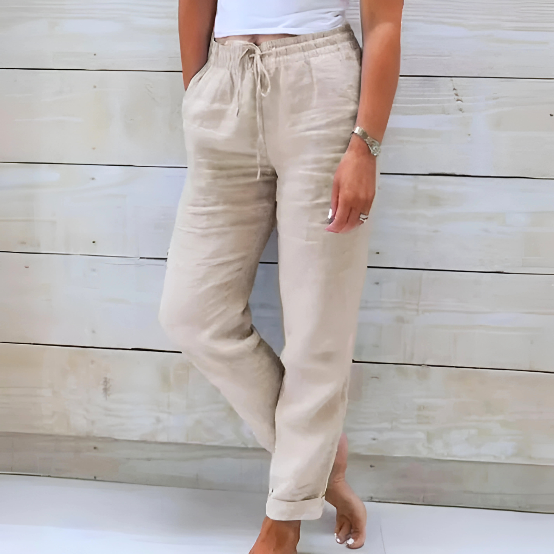Women stretchy lightweight pants flexible fit comfortable everyday wear