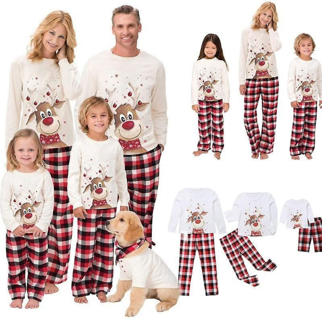 Christmas Pyjamas | Family Matching Cotton Sets, Festive Print Sleepwear