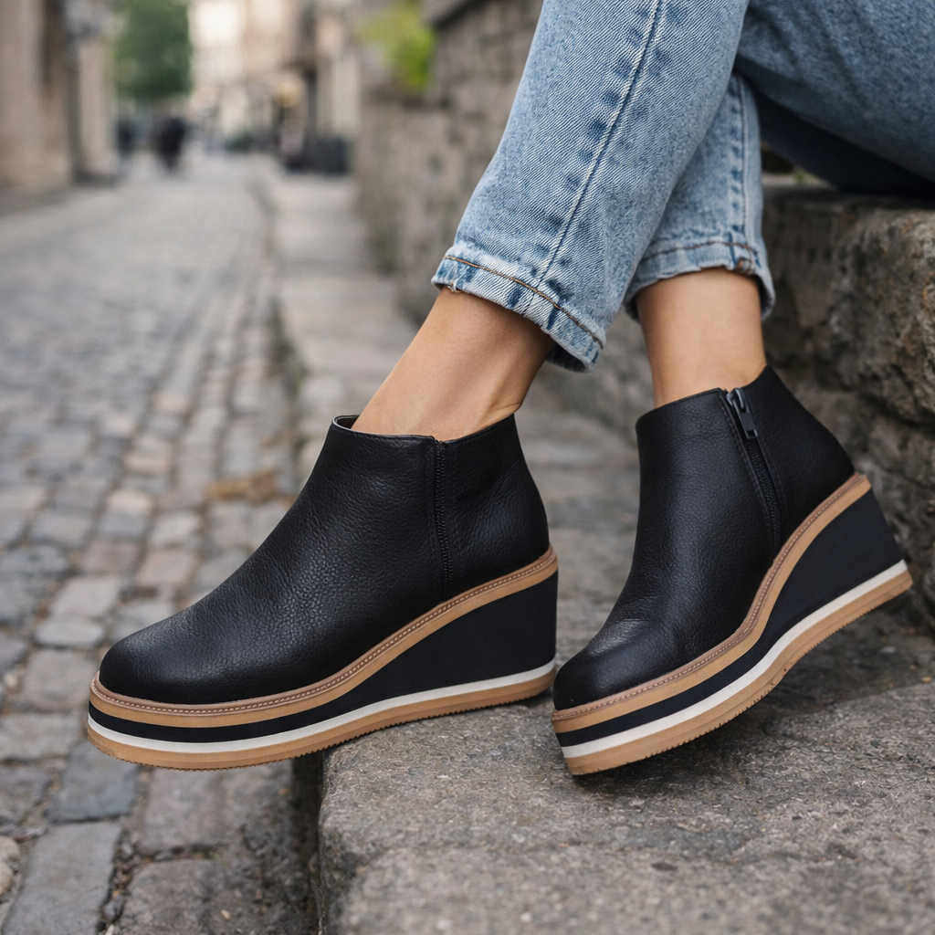 Platform Wedge Ankle Boots for Women | All-Day Comfort, Support
