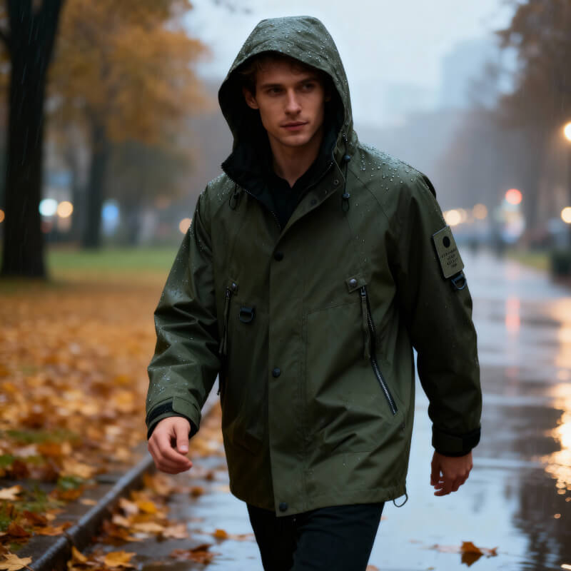 Men's Waterproof Softshell Jacket | Adjustable Hood, Wind Protection