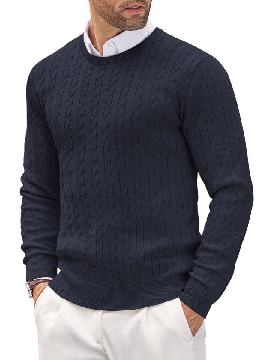 Men's Slim Fit Sweater - Round Neck - Lightweight Knit