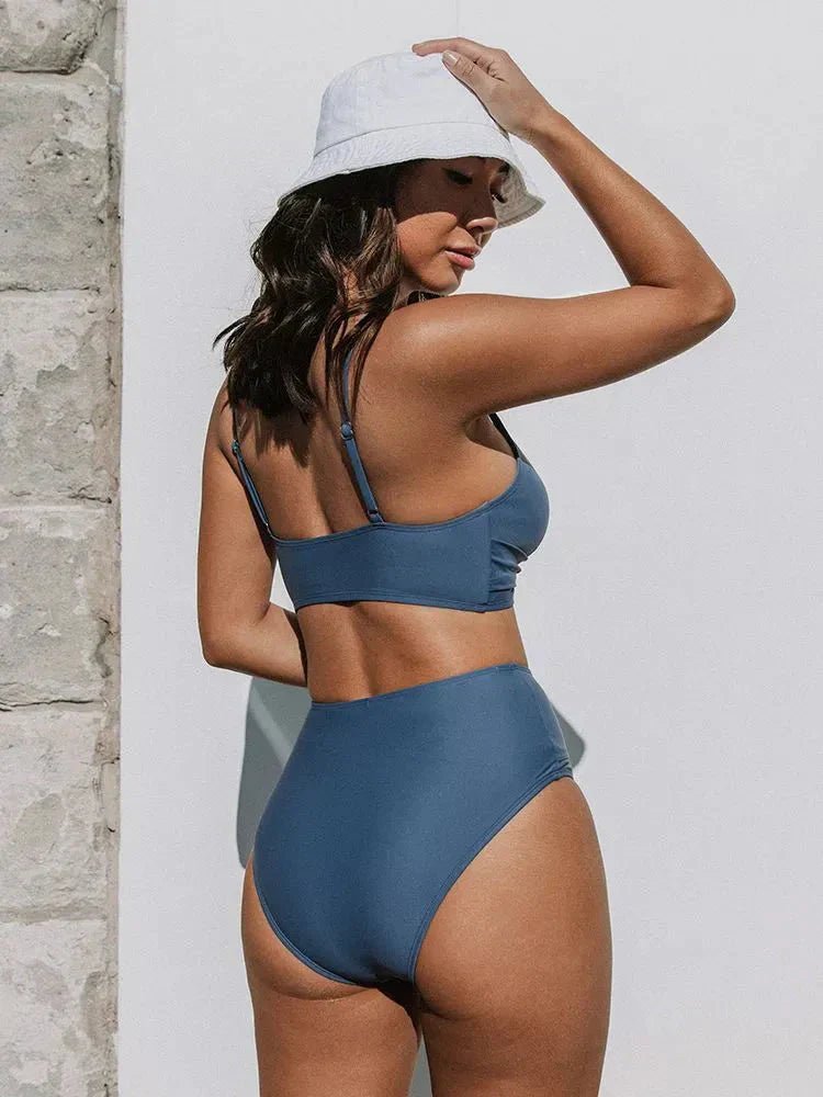 High waist bikini set beachwear for summer