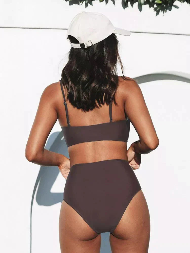 High waist bikini set beachwear for summer
