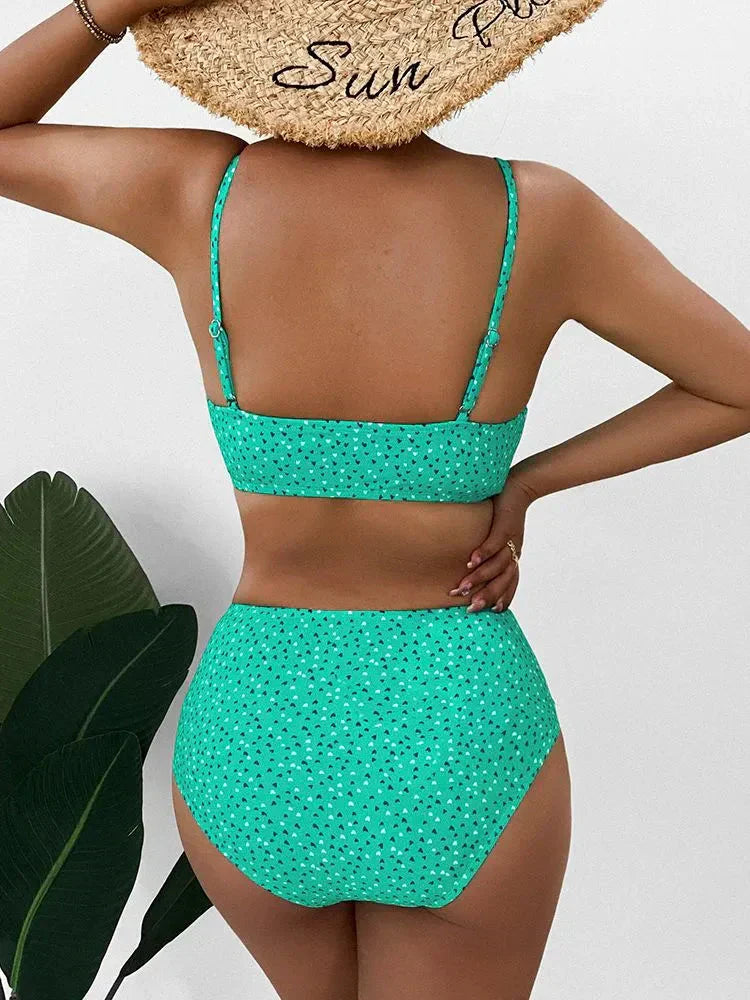 High waist bikini set beachwear for summer