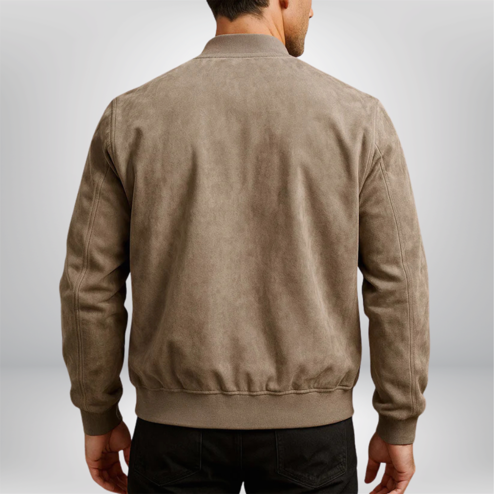 Men's Leather Bomber Jacket | Fitted, Minimalist Design