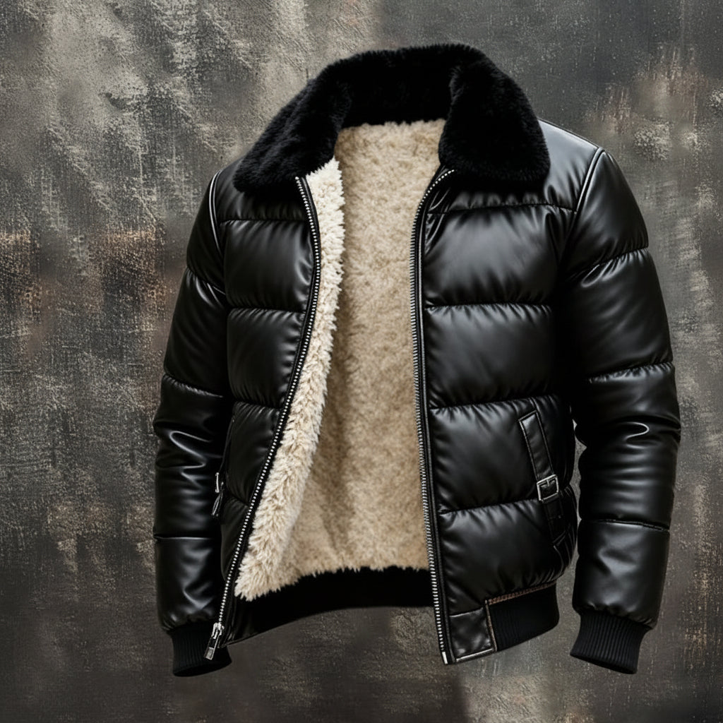 Women colour block puffer jacket with high collar and quilted design